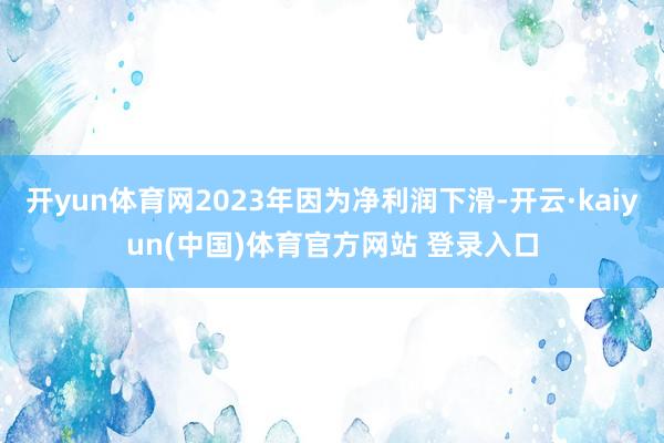 开yun体育网2023年因为净利润下滑-开云·kaiyun(中国)体育官方网站 登录入口