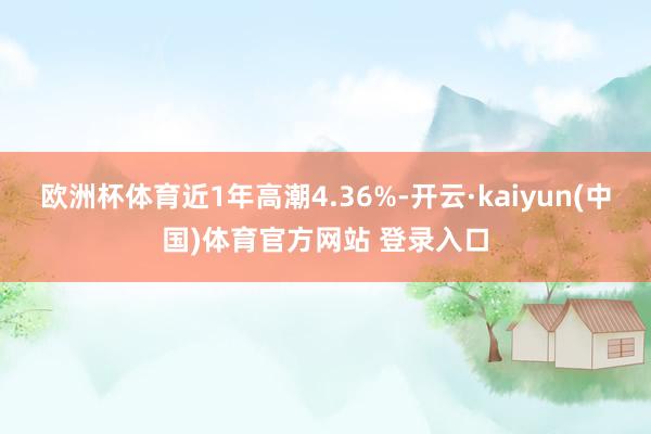 欧洲杯体育近1年高潮4.36%-开云·kaiyun(中国)体育官方网站 登录入口