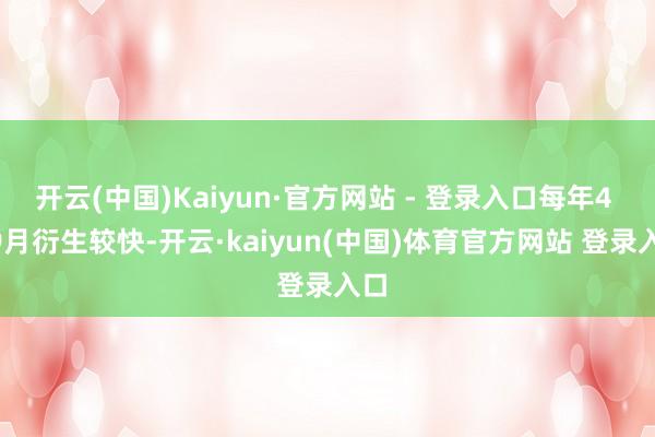 开云(中国)Kaiyun·官方网站 - 登录入口每年4 - 9月衍生较快-开云·kaiyun(中国)体育官方网站 登录入口