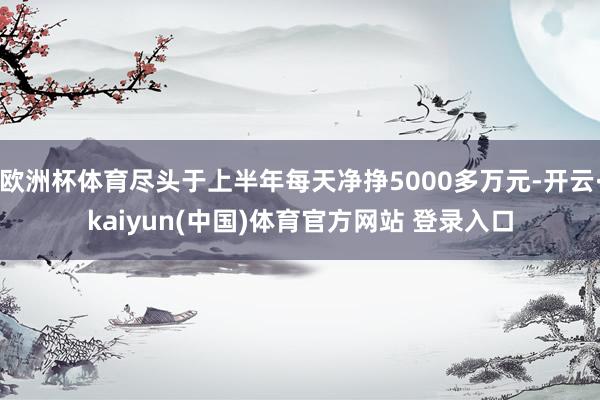 欧洲杯体育尽头于上半年每天净挣5000多万元-开云·kaiyun(中国)体育官方网站 登录入口