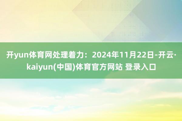 开yun体育网处理着力：2024年11月22日-开云·kaiyun(中国)体育官方网站 登录入口
